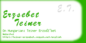 erzsebet teiner business card